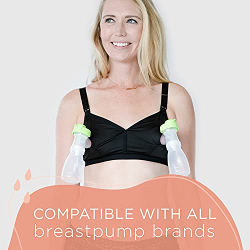 The Dairy Fairy - Handsfree Pumping and Nursing Bra, Everyday Bra, Sleep Nursing Bra, Pumping and Nursing Bra in One, Hands Free Pumping Bra That Fits All Breast Pumps Black