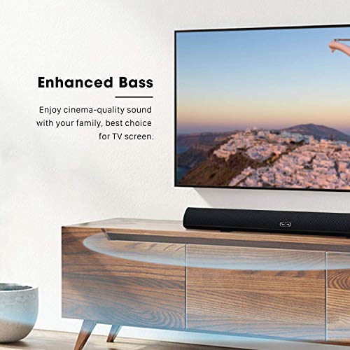 Soundbar, MEGACRA TV Sound Bar with Dual Bass Ports Wired and Wireless Bluetooth Home Theater System (Renewed)