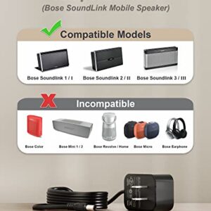 Charger for Bose Soundlink I II III 1 2 3 Wireless Mobile Speaker 17V ~ 20V Bose Charger for Soundlink Speaker 369946-1300 306386-101 404600 414255 Bose Soundlink Charger Power Cord 6.0FT UL Listed