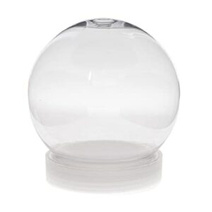 Creative Hobbies 4 Inch (100mm) DIY Snow Globe Water Globe - Clear Plastic with Screw Off Cap | Perfect for DIY Crafts and Customization