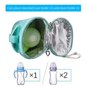 ONEVER Portable Bottle Warmer for Travel Bottle Warmer Baby Bottle Warmer Bag Milk Warmer for breastmilk Heater Insulated Storage Bag Thermostat Bag for Feed Newborn USB Charging