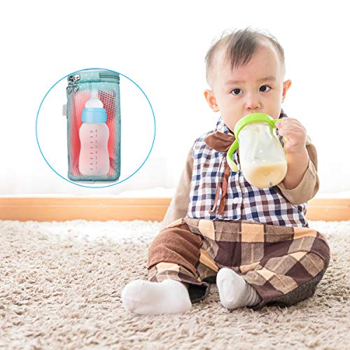 ONEVER Portable Bottle Warmer for Travel Bottle Warmer Baby Bottle Warmer Bag Milk Warmer for breastmilk Heater Insulated Storage Bag Thermostat Bag for Feed Newborn USB Charging