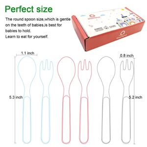 Shopwithgreen 10 PCS Bamboo Toddler Utensils Set, Kids Spoons and Forks Flatware Cutlery Set, BPA Free | Dishwasher Safe, Child and Baby Feeding for Dinner, Dessert