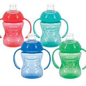 Nuby Two-Handle No-Spill Super Spout Grip N' Sip Cu (4 Count, CMV)