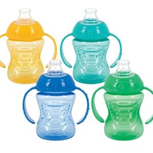 Nuby Two-Handle No-Spill Super Spout Grip N' Sip Cu (4 Count, CMV)