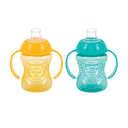 Nuby Two-Handle No-Spill Super Spout Grip N' Sip Cu (4 Count, CMV)