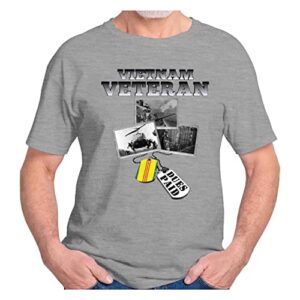 vietnam veteran - dues paid - performance t-shirt (x-large) grey