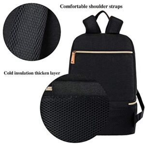 Breast Pump Bag Backpack - Cooler and Moistureproof Bag Double Layer for Mother Outdoor Working Backpack, Fit Most Size Breast Pump Large (Black)
