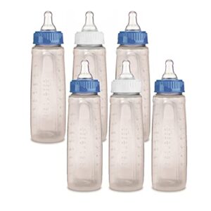 first essentials by nuk baby bottle, medium flow, blue and white, 6 count (pack of 1)