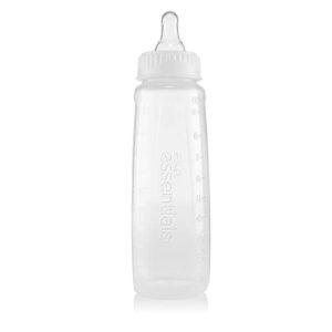 First Essentials by NUK Baby Bottle, Medium Flow, Blue and White, 6 Count (Pack of 1)