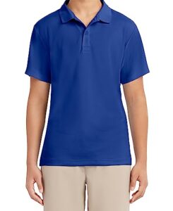 nautica mens uniform short sleeve performance polo shirt, royal blue, 36-37 us