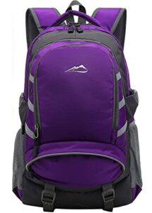 proetrade backpack daypack for college laptop travel, computer bookbag bag with usb charging port anti theft laptop compartment fits 15.6 inch notebook, gifts for men & women (purple)