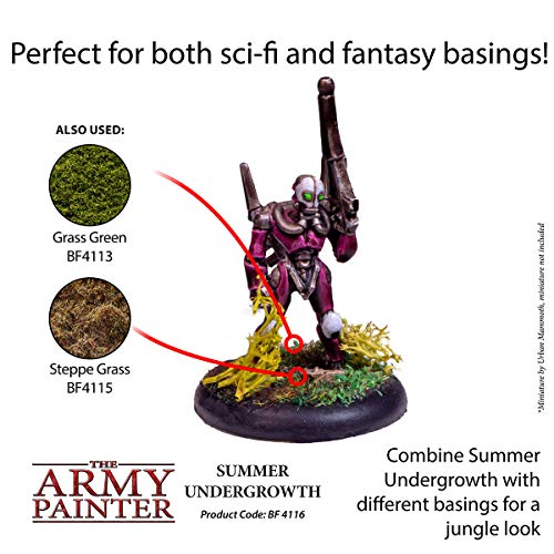 The Army Painter Battlefield: Summer Undergrowth Basing, 150 ml-For Miniature Bases & Terrains -Scenics Static Grass, Model Terrain Grass, Terrain Model Kit & The Army Painter Tufts for Bases of Minis