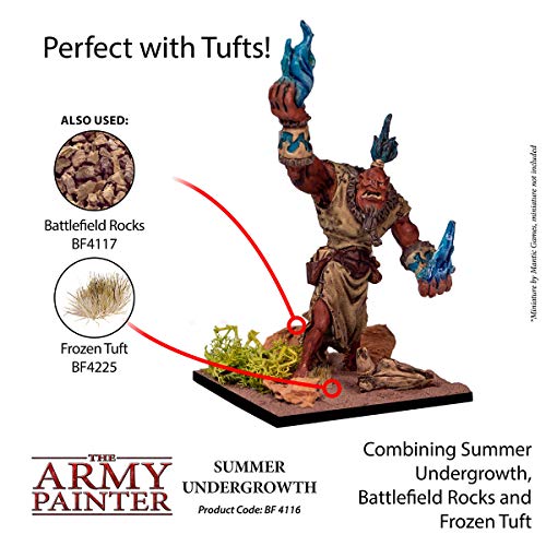 The Army Painter Battlefield: Summer Undergrowth Basing, 150 ml-For Miniature Bases & Terrains -Scenics Static Grass, Model Terrain Grass, Terrain Model Kit & The Army Painter Tufts for Bases of Minis