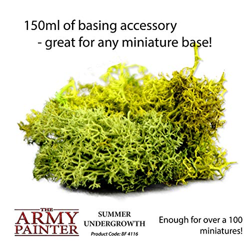 The Army Painter Battlefield: Summer Undergrowth Basing, 150 ml-For Miniature Bases & Terrains -Scenics Static Grass, Model Terrain Grass, Terrain Model Kit & The Army Painter Tufts for Bases of Minis