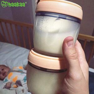 Haakaa Breastmilk Storage Bottle Reusable Wide Neck Silicone Milk Storage Container BPA Free, Nude (5oz, 1 Count)