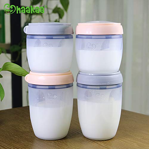 Haakaa Breastmilk Storage Bottle Reusable Wide Neck Silicone Milk Storage Container BPA Free, Nude (5oz, 1 Count)