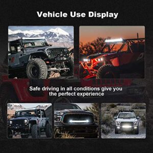 TERRAIN VISION LED Light Bar 22 Inch Curved Led Bar Off Road Light W/ 2pcs 4in 60W LED Pods Fog Lights with Wiring Harness Kit for Jeep Trucks Polaris ATV UTV Boat Light Bars