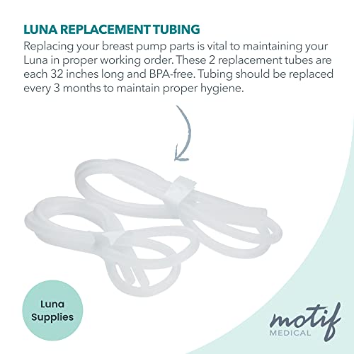 Motif Medical, Set of 2 Luna Tubing, Replacement Parts for Luna Breast Pump