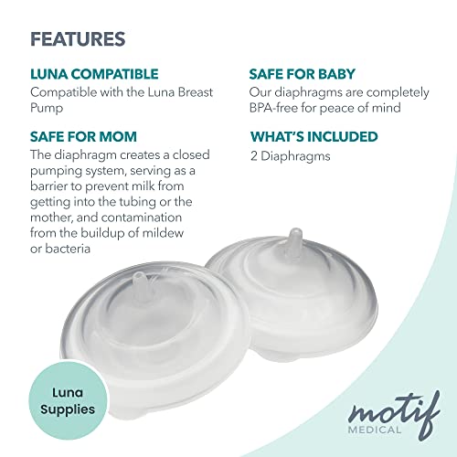 Motif Medical, Set of 2 Luna Diaphragms, Replacement Parts for Luna Breast Pump