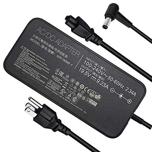 New Slim 19.5V 9.23A 180W Laptop Charger Fit for Asus ROG G750JM G751JM G750JS G75 G75VW G75VX GL502VT G750JW G750JM G750JX G751JL G751JM G752VL ADP-180MB F FA180PM111 G-Series Gaming Laptop