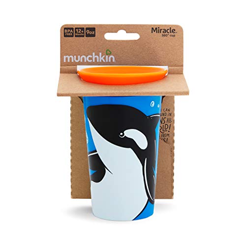 Munchkin® Miracle® 360 WildLove Sippy Cup, 9 Oz, Orca, 1 Pack