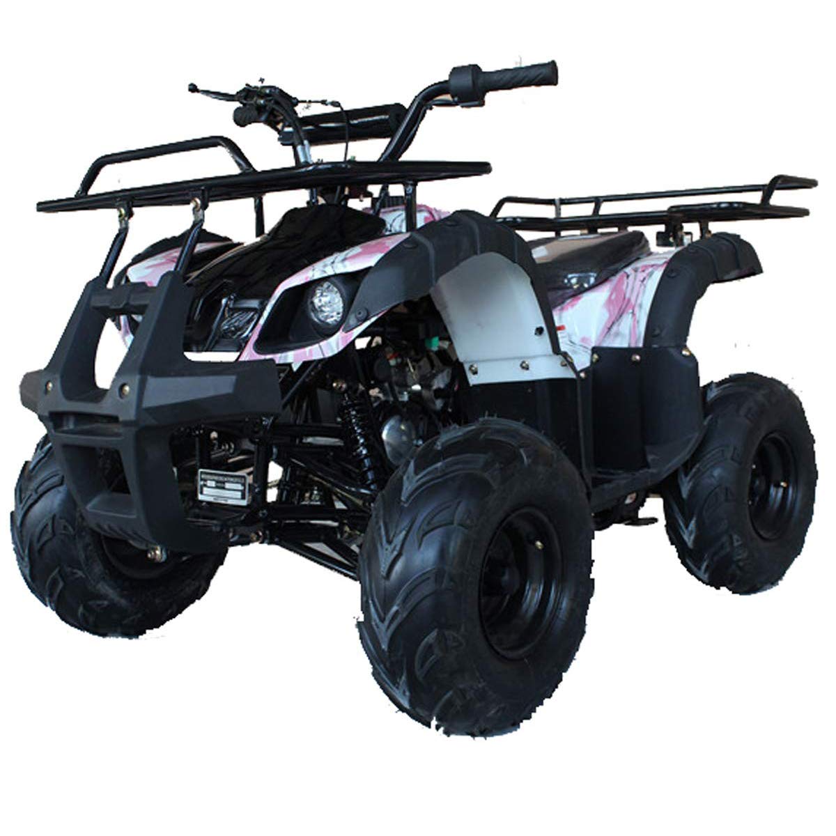 X-PRO 125cc ATV Quad ATV Youth ATV 4 Wheeler 125 ATV Quads，Spider Pink