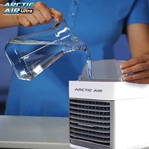 Arctic Air Ultra Evaporative Air Cooler By Ontel - Powerful 3-Speed, Lightweight, Portable Personal Space Cooler With Hydro-Chill Technology For Bedroom, Office, Living Room & More