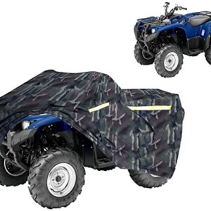 Badass Moto Camo Heavy-Duty, Triple-Waterproof 4 Wheeler Cover – ATV Cover Four Wheeler. Durable Camouflage Quad Cover. ATV Gifts. EZ Access Zipper, Vents. Medium 85"