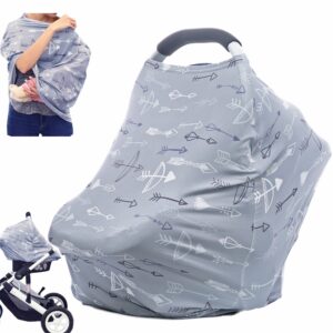 breastfeeding cover carseat canopy - multi use car seat covers for babies, infant stroller cover, baby shower gifts for boys and girls