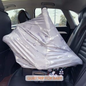 Breastfeeding Cover Carseat Canopy - Multi Use Car Seat Covers for Babies, Infant Stroller Cover, Baby Shower Gifts for Boys and Girls