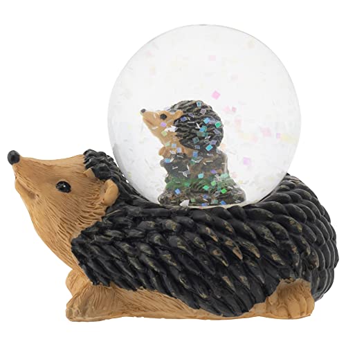 Elanze Designs Mommy and Baby Hedgehog Figurine 45MM Glitter Snow Globe Decoration