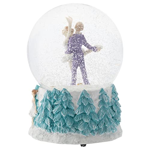 Elanze Designs Prince and Clara Dancing 100MM Musical Snow Globe Plays Tune Dance of The Sugar Plum Fairy