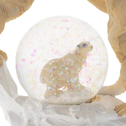 White Polar Bear Family Figurine 45MM Glitter Snow Globe Decoration