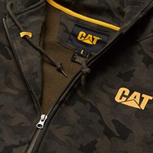 Caterpillar mens Full Zip (Regular and Big & Tall Sizes) Hooded Sweatshirt, Night Camo, XX-Large US