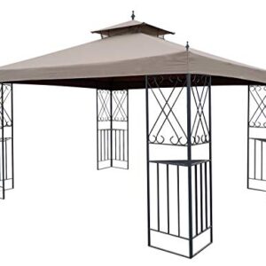 APEX GARDEN Replacement Canopy Top for 10' x 12' Monterey Gazebo #L-GZ288PST-4H / L-GZ288PST-4D