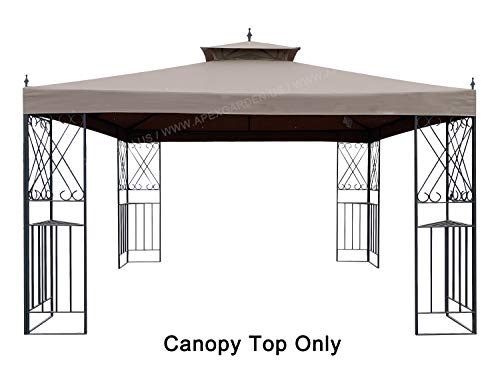 APEX GARDEN Replacement Canopy Top for 10' x 12' Monterey Gazebo #L-GZ288PST-4H / L-GZ288PST-4D