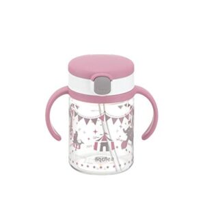 Richell Aqulea Outing Straw Mug 200ml Pink