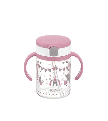 Richell Aqulea Outing Straw Mug 200ml Pink