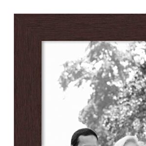 Americanflat 10 Piece Mahogany Picture Frames Collage Wall Decor - Gallery Wall Frame Set with Two 8x10, Four 5x7, and Four 4x6 Frames, Shatter Resistant Glass, Hanging Hardware, and Easel Included