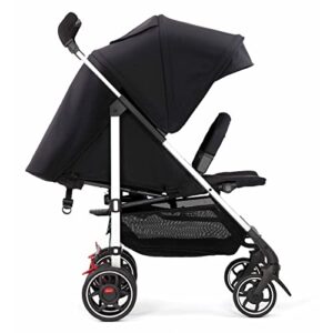 Diono Flexa Umbrella Stroller from Infant to Toddler, Freestanding Slim Fold, Lightweight Umbrella Stroller with Canopy, XL Storage Basket, Black Midnight