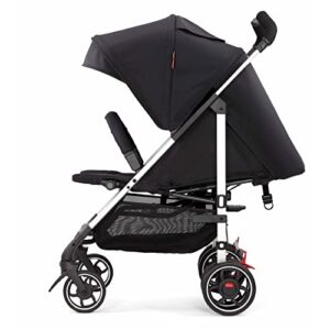 Diono Flexa Umbrella Stroller from Infant to Toddler, Freestanding Slim Fold, Lightweight Umbrella Stroller with Canopy, XL Storage Basket, Black Midnight