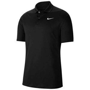 nike men's nike dri-fit victory polo, black/white, medium