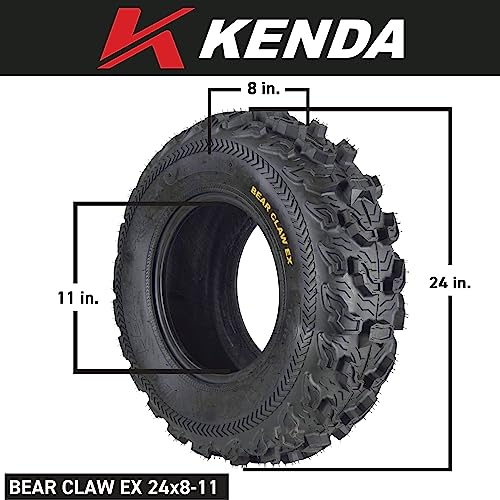 Kenda Bear Claw EX 24x8-11 Front ATV 6 PLY Tires Bearclaw 24x8x11-2 Pack