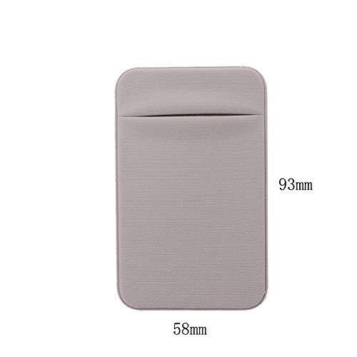 Kbinter Slim Credit Card Holder for Back of Cell Phone, Stretchy Ultra Lycra 3M Self Adhesive Phone Pocket Stick On Wallet for ID Credit Card Pocket for iPhone Android Galaxy (Gray+White+Black)