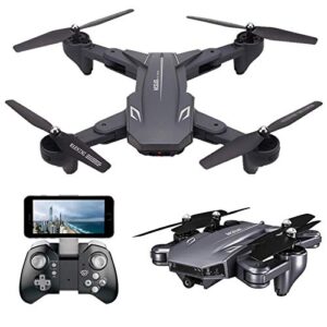 visuo xs816 4k drone with camera live video, teeggi wifi fpv rc quadcopter with 4k camera foldable drone for beginners - altitude hold headless mode one key off/landing app control long flight time