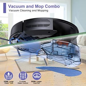 iMartine Robot Vacuum and Mop Cleaner with Boundary Strips, 2200Pa Strong Suction, Quiet, Slim, Self-Charging Robotic Vacuums, Ideal for Pet Hair, Hard Floors, Medium Pile Carpets, Works with Alexa