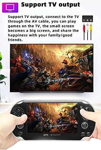 CZT 4.3 inch 8GB Double Joystick Handheld Game Console Build in 2000 Games Video Game Console Support Multiple simulators Portable Games MP4 Player TV Out