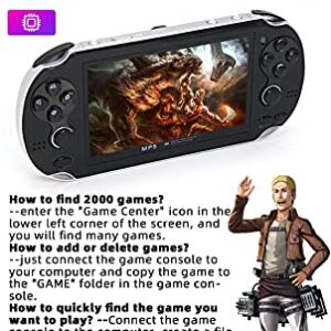 CZT 4.3 inch 8GB Double Joystick Handheld Game Console Build in 2000 Games Video Game Console Support Multiple simulators Portable Games MP4 Player TV Out