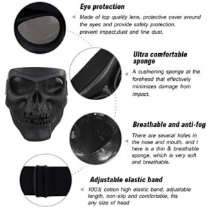 Flantor Motorcycle Goggle Skull Face Mask for Airsoft Paintball Motor Racing Polarized Lens